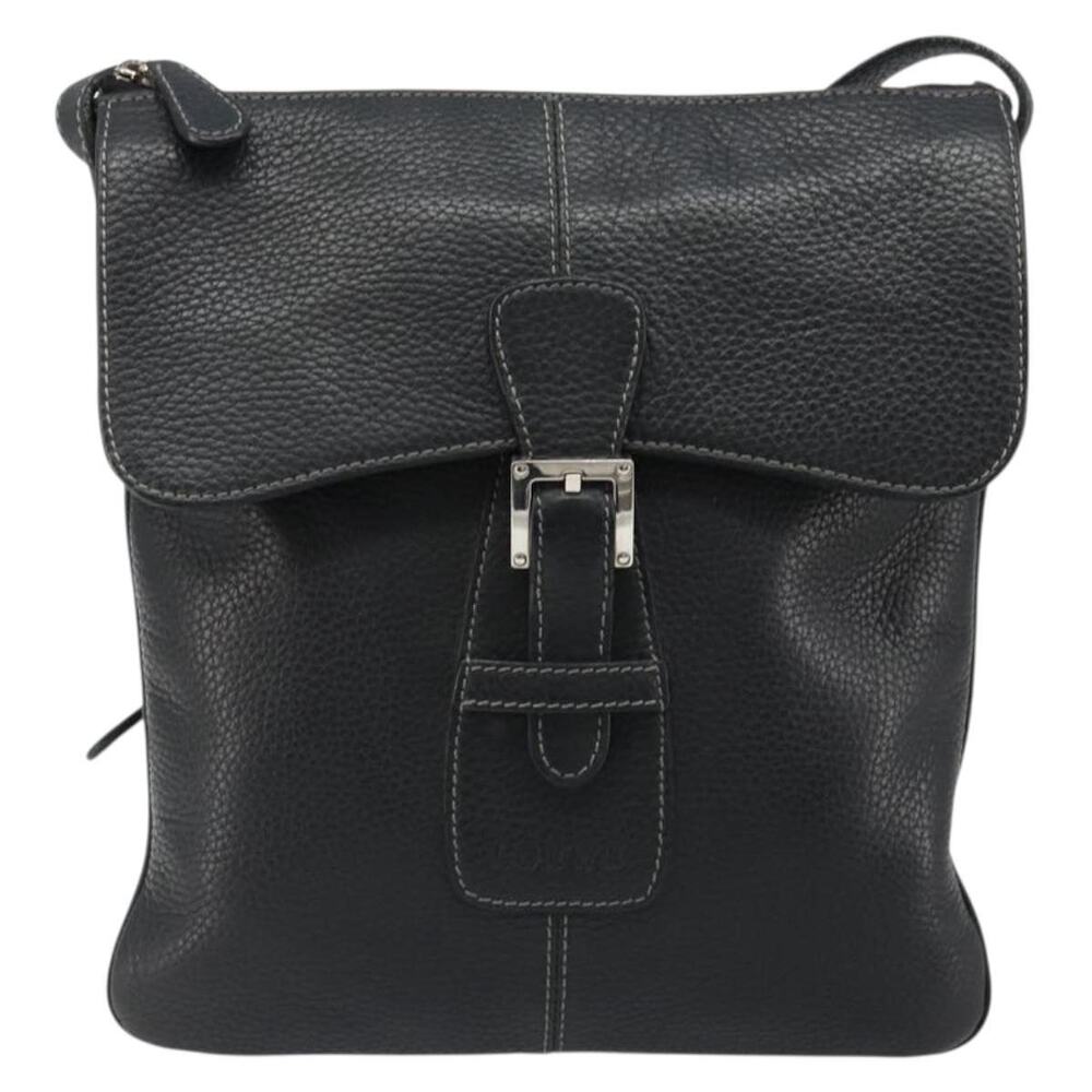 Loewe Leather Shoulder Bag Black